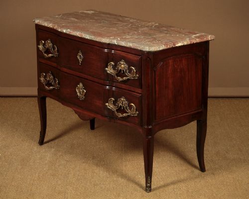 Walnut & Marble Top Commode C.1800