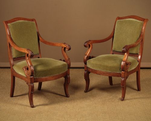 Pair of French Empire Armchairs C.1830