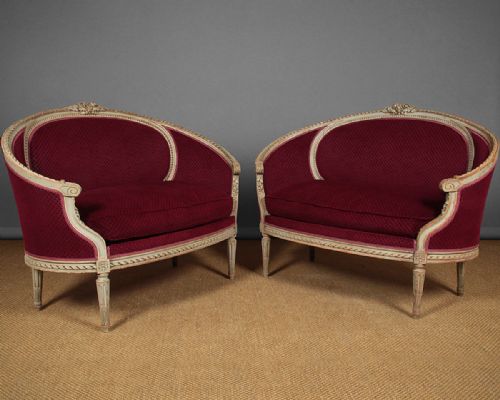 Pair of Louis Xvi Style Salon Sofas C.1930.