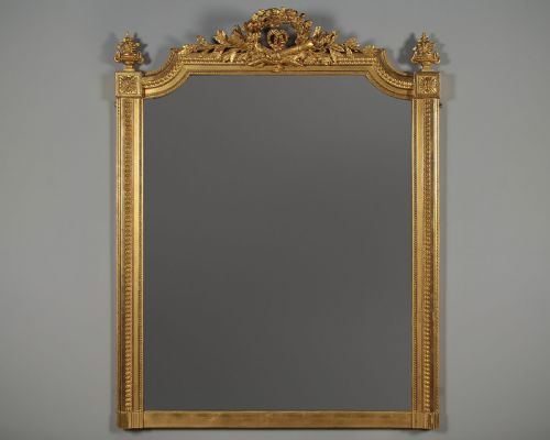 Large Gilded Overmantle Mirror C.1910