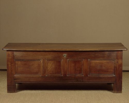 Large Chestnut & Fruitwood Coffer C.1820
