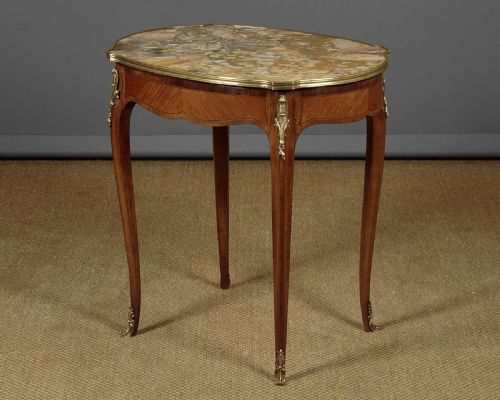 Louis Xv Style Marble Top Wine Table C.1930