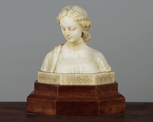 Alabaster Bust of a Woman C.1900