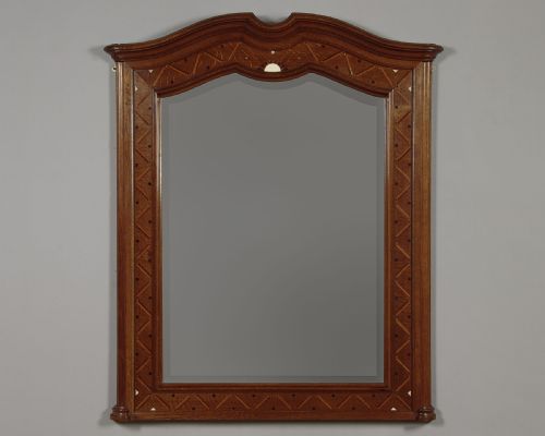 Art Deco Inlaid Oak Mirror C.1930