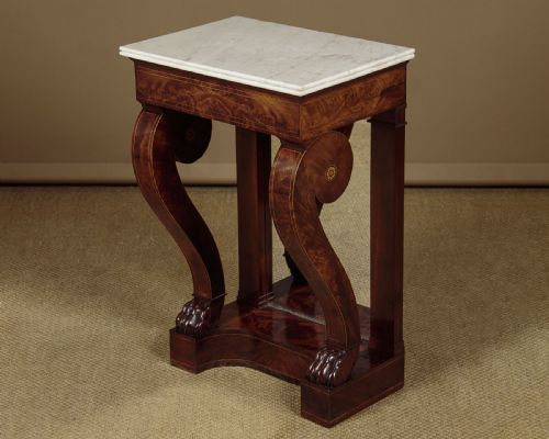 Very Small Marble Top Console Table C.1870
