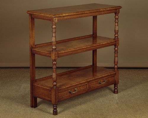 Pollard Oak Dumb Waiter with Drawers C.1870.