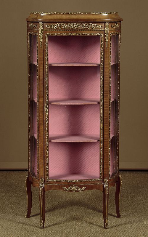 Narrow Brass Mounted Vitrine C.1930