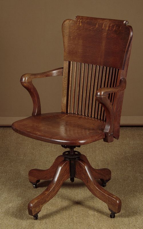 Revolving Oak Desk Chair C.1910