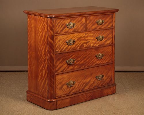 Large Satinwood Chest of Drawers C.1860.