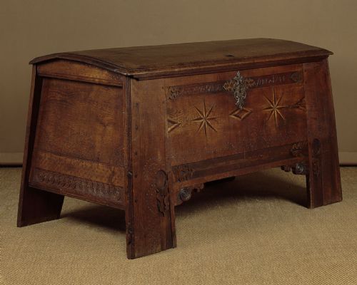 Large Oak Chest Dated 1744