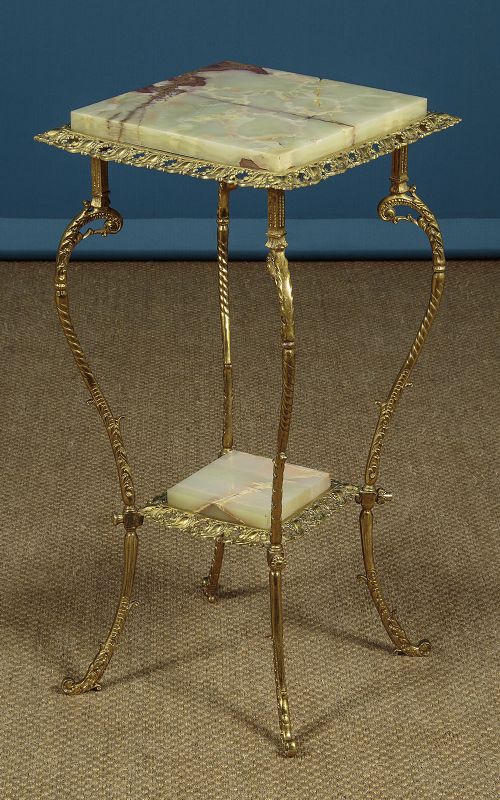 Two Tier Brass Side Table C.1920