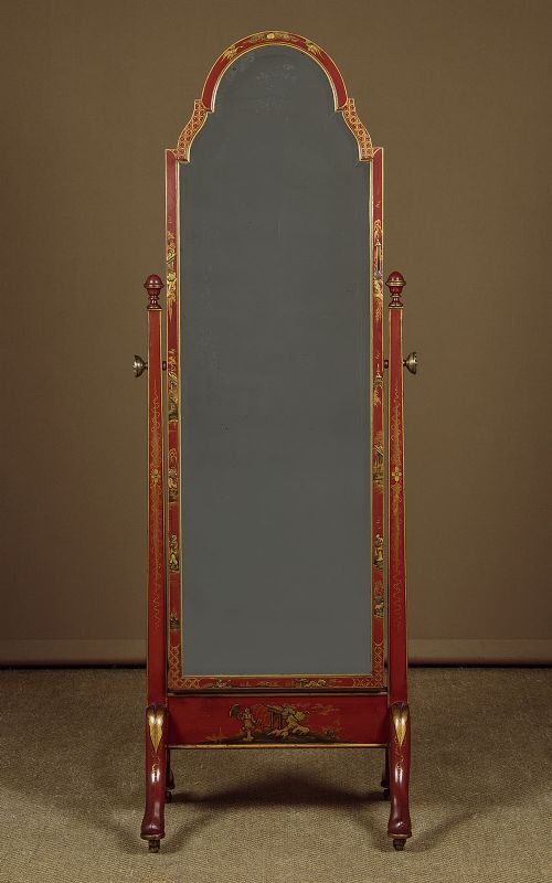 Chinoiserie Cheval Mirror C.1920