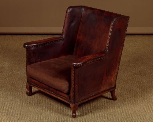 Child’s Leather Wingback Armchair C.1920