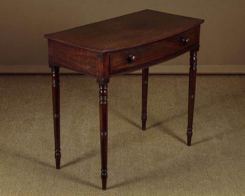 Regency Bow Front Mahogany Side Table C.1830