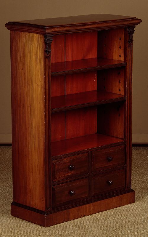 Small Open Bookcase with Drawers C.1890