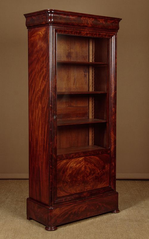Narrow Biedermeier Mahogany Bookcase C.1830
