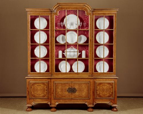 Queen Anne Style Walnut Bookcase by Waring & Gillow C.1932