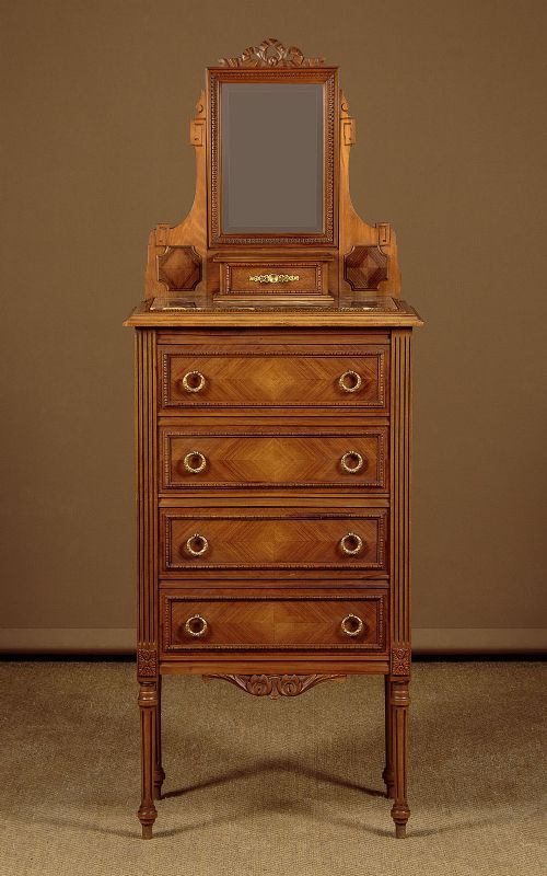 Small Bank of Drawers & Mirror C.1920