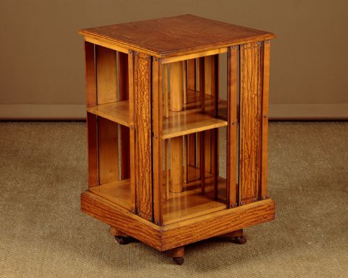 Inlaid Satinwood Revolving Bookcase C.1910