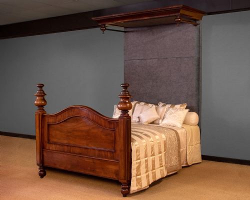 King Size Mahogany Half Tester Double Bed C.1860