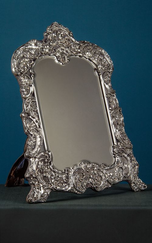 Very Large Silver Dressing Table Mirror by William Comyns Dated London 1902