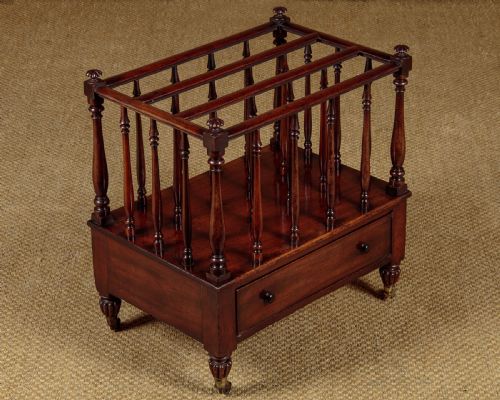 Mahogany Canterbury Magazine Tidy C.1840