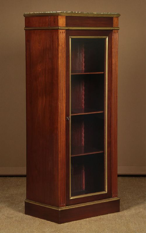 Narrow Marble Top Pier Cabinet C.1920