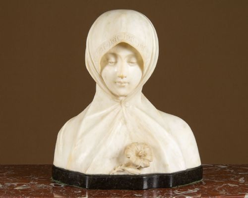 Art Nouveau Marble Bust C.1900