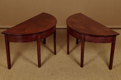 Pair of Demi Lune Side Tables C.1800