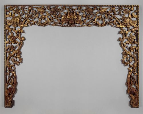 Large Chinese Carved and Gilded Archway Panels C.1800