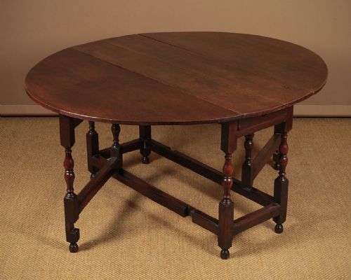 18th.c. Oak Drop Leaf Gateleg Dining Table C.1760