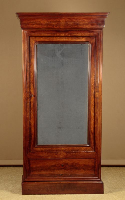 Small French Mahogany Wardrobe C.1860