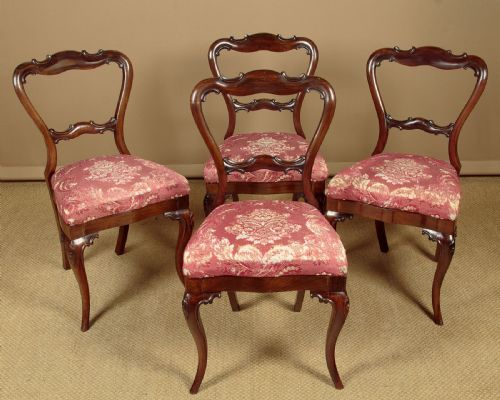 Four Rosewood Dining Chairs C.1860