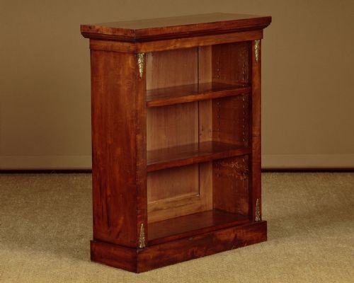 Small Mahogany Open Bookcase with Brass Mounts C.1880
