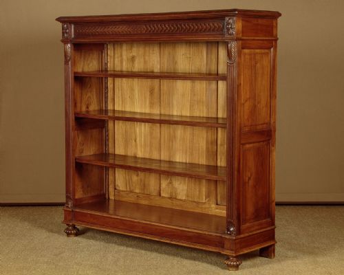 Walnut Open Bookcase C.1900