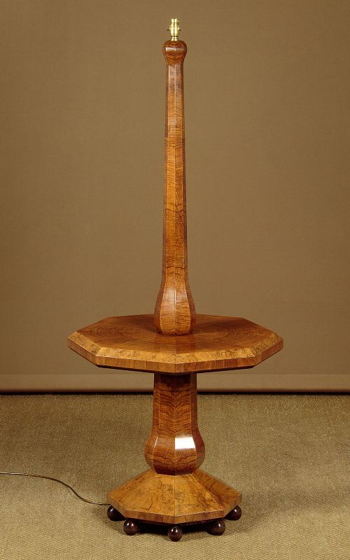Art Deco Standard Lamp & Wine Table C.1930