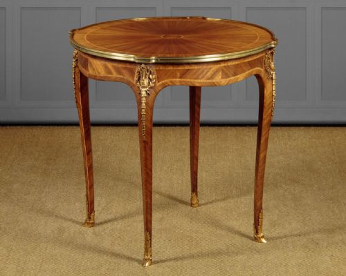 Louis Xvi Style Brass Mounted Wine Table C.1910