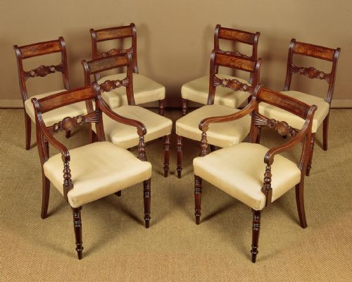Set of 8 Regency Mahogany Dining Chairs C.1820