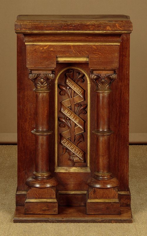 Carved Oak Plinth C.1860