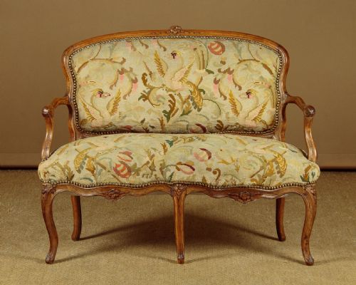 Small Walnut Couch C.1910