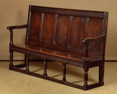 17th.c Oak Settle C.1680