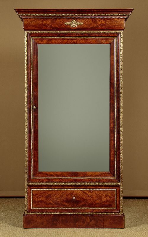 French Brass Mounted Mahogany Wardrobe C.1880