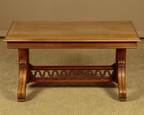 Gothic Carved Walnut Coffee Table C.1900