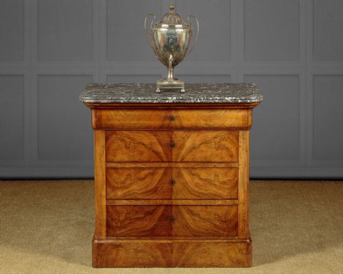 Small Marble Top Walnut Commode C.1840