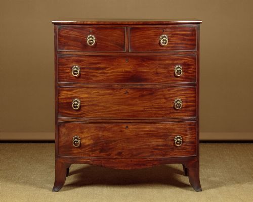 Bow Front Mahogany Chest of Drawers C.1830