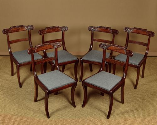 Set of Six Regency Mahogany Dining Chairs C.1830