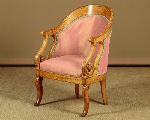 French Empire Armchair in Maple C.1820