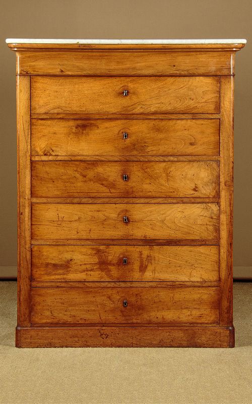Tall Marble Top Chest of Drawers C.1840