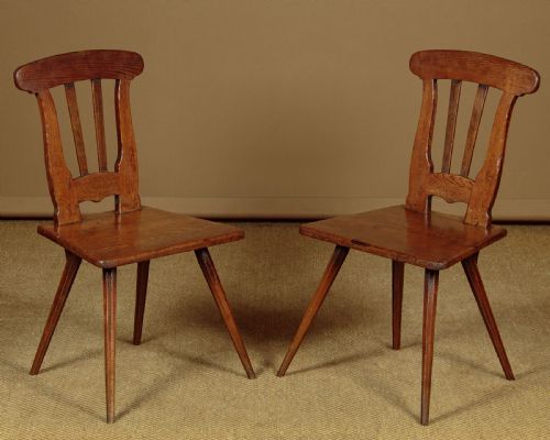 Pair of Swiss Stabelle Chairs C.1860