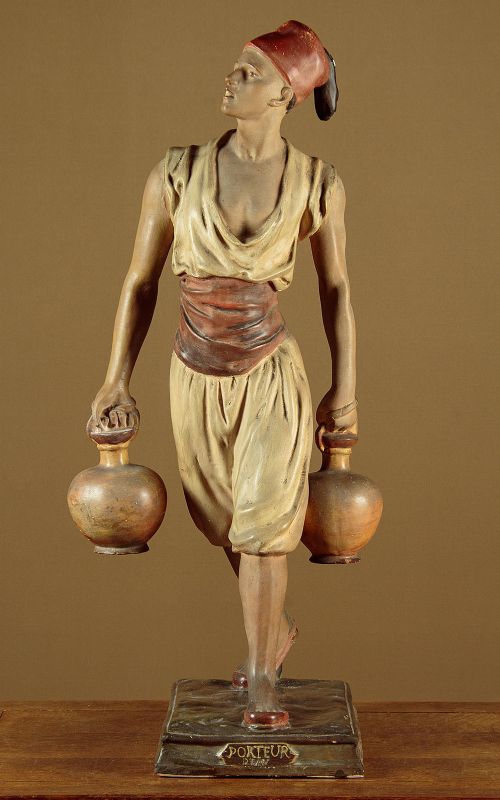 Plaster Figure of a Water Carrier C.1920